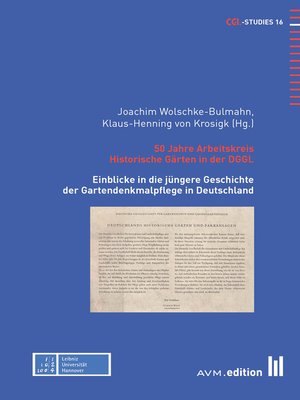 cover image of 50 Jahre Arbeitskreis Historische Gärten in der DGGL